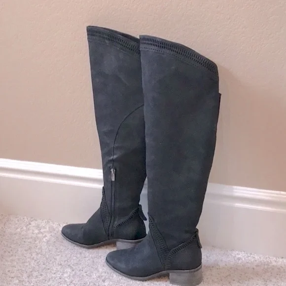 VINCE CAMUTO WIDE CALF KARINDA BLACK MAJICO OVER KNEE BOOT - Picture 10 of 16